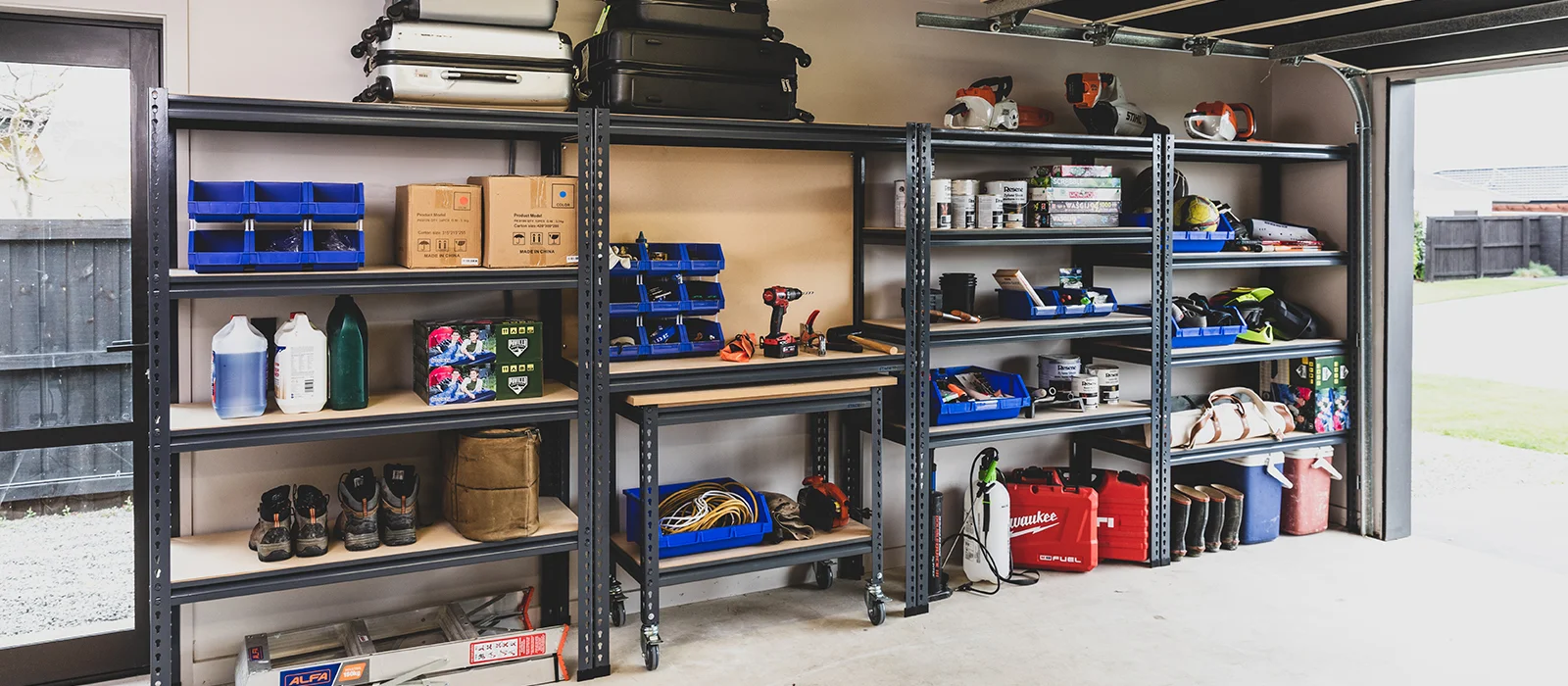 STACK-iT Garage Shelving Kit Photoshoot